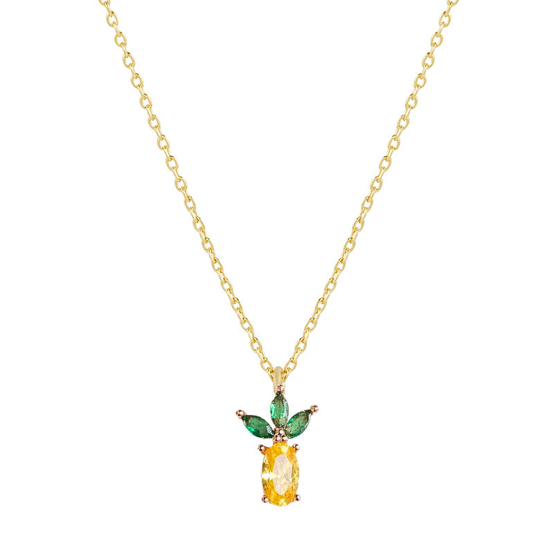 Wholesale Cherry Peach Tropical Fruit Copper Necklace